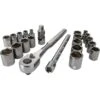 Craftsman 3/8 In. Drive Metric And SAE 6 Point Socket And Ratchet Set 22 Pc