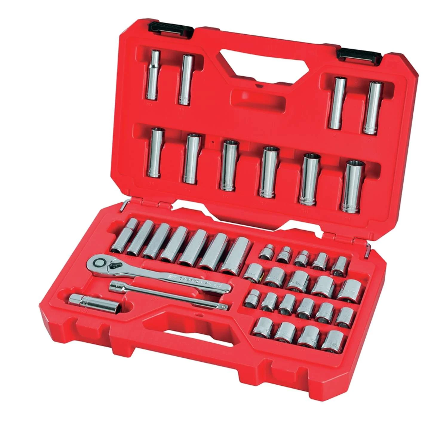 Craftsman 3/8 In. Drive Metric And SAE 6 Point Mechanic's Tool Set 40 Pc - Image 2