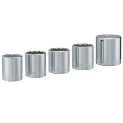 Craftsman 1-1/2 In. X 1/2 In. Drive SAE 12 Point Standard Socket Set 5 Pc