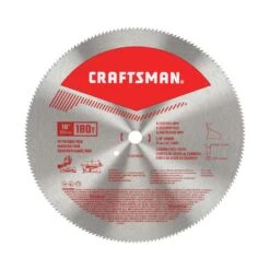 Craftsman 10 In. D X 5/8 In. Carbon Steel Circular Saw Blade 180 Teeth 1 Pc