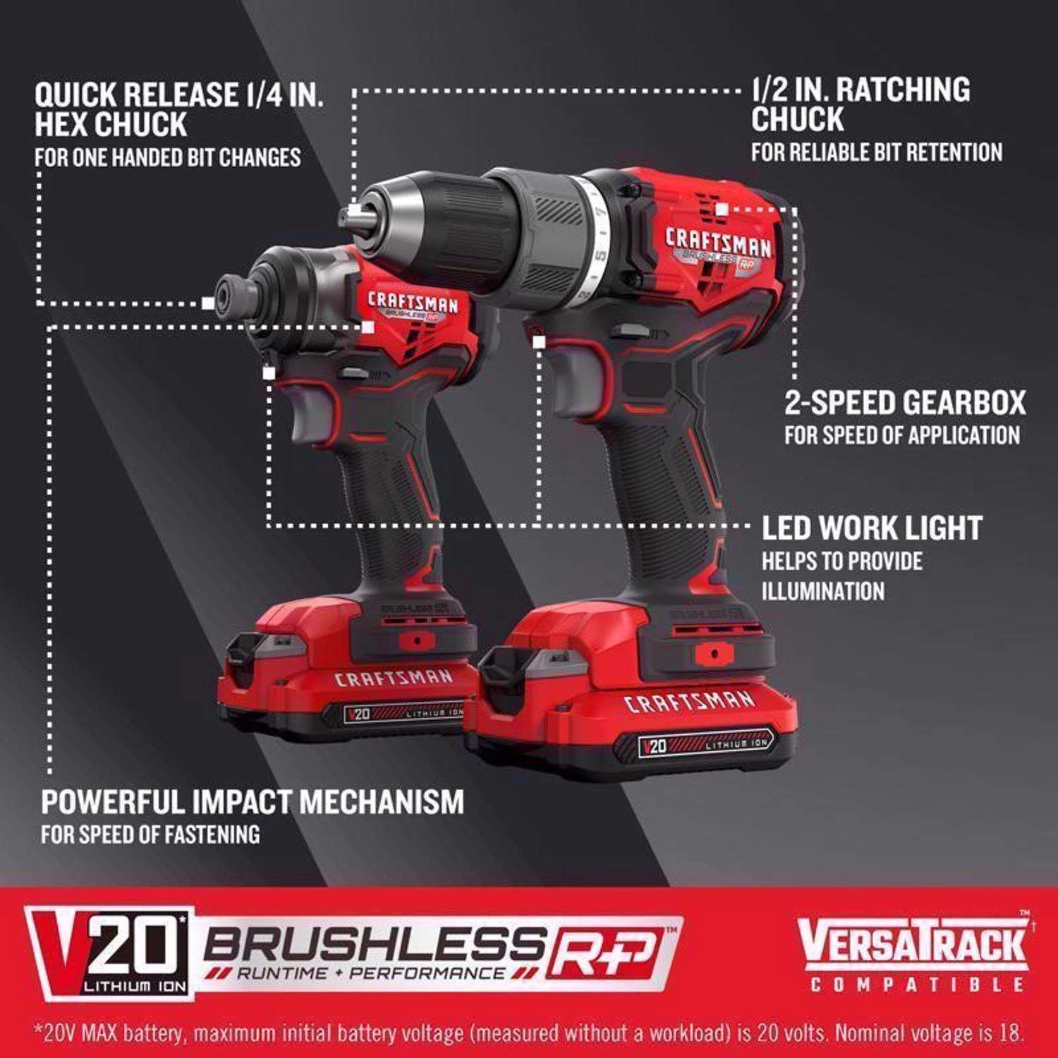 Craftsman V20 Brushless RP Cordless 2 Tool Combo Kit - Image 3