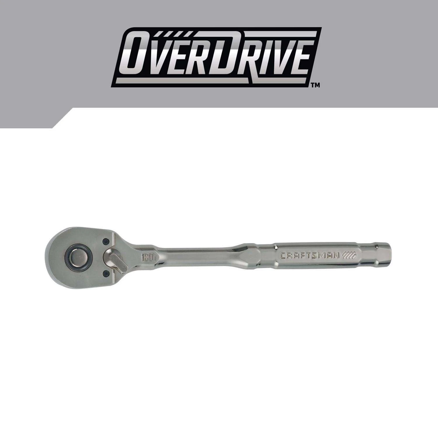 Craftsman Overdrive 1/2 In. Drive Pear Head Ratchet 180 Teeth - Image 2