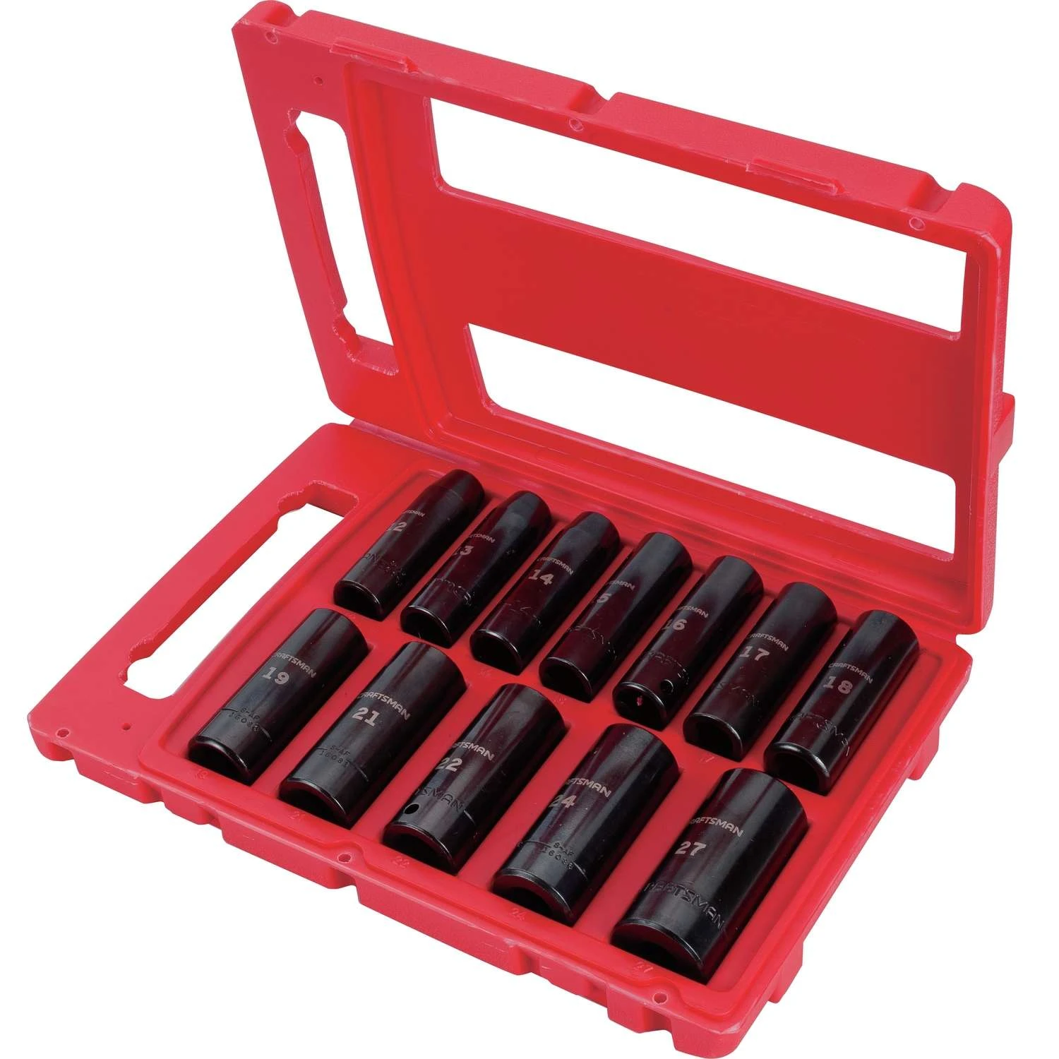 Craftsman 27 Mm X 1/2 In. Drive Metric 6 Point Deep Deep Impact Socket 12 Pc - Image 2