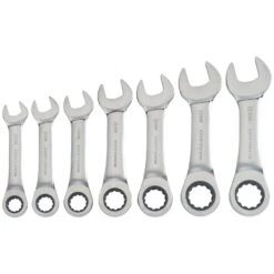 Craftsman Metric Stubby Ratcheting Combination Wrench Set 7 Pc