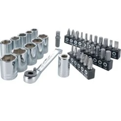 Craftsman 1/4 In. Drive Metric And SAE 6 Point Right Angle Right Angle Ratcheting Bit Driver Set 35