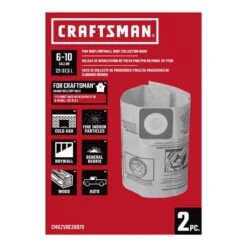 Craftsman 2 In. L X 10 In. W Wet/Dry Vac Filter Bag 2 Pc