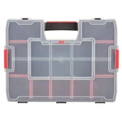 Craftsman 14.8 In. W X 2.71 In. H X 11.5 In. D Storage Organizer Plastic 14 Compartments Black/Red