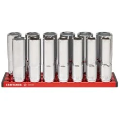 Craftsman V-Series 1/2 In. Drive Metric 6 Point Deep Socket Set 13 Pc