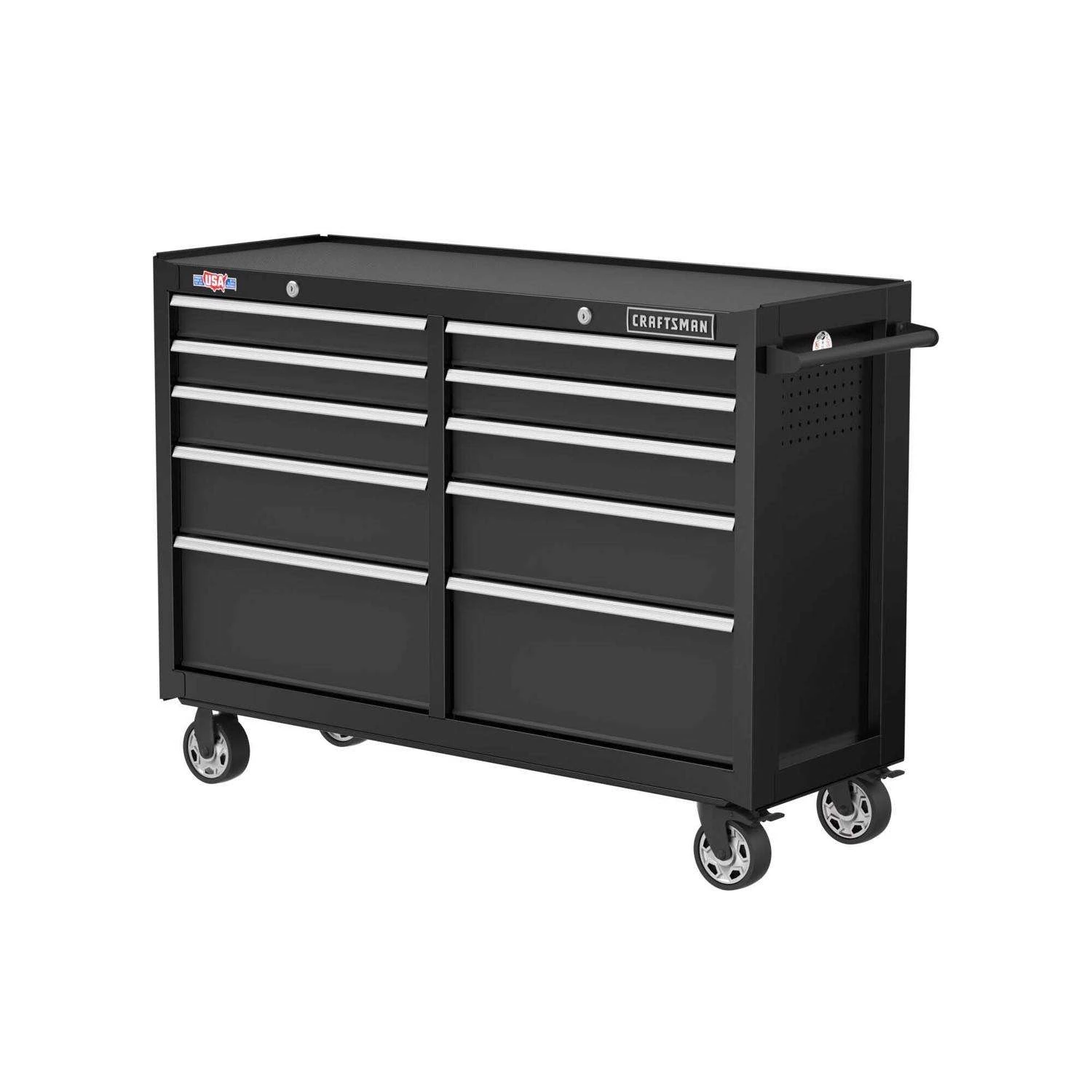 Craftsman S2000 52 In. 10 Drawer Steel Rolling Tool Cabinet 32.4 In. H X 19 In. D