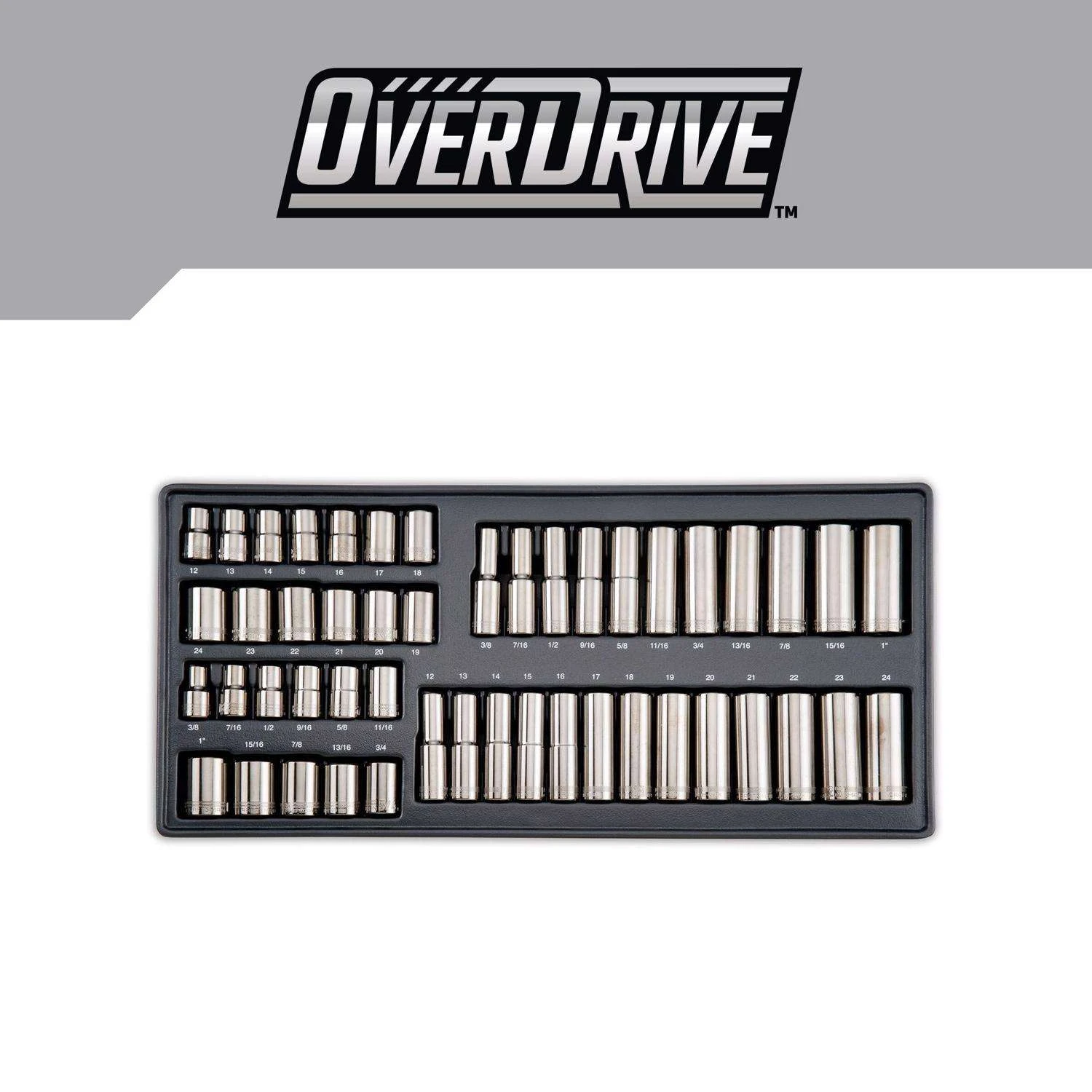 Craftsman OVERDRIVE 1/4 & 3/8 & 1/2 In. Drive Metric/SAE 6 Point Mechanic's Tool Set 284 Pc - Image 6