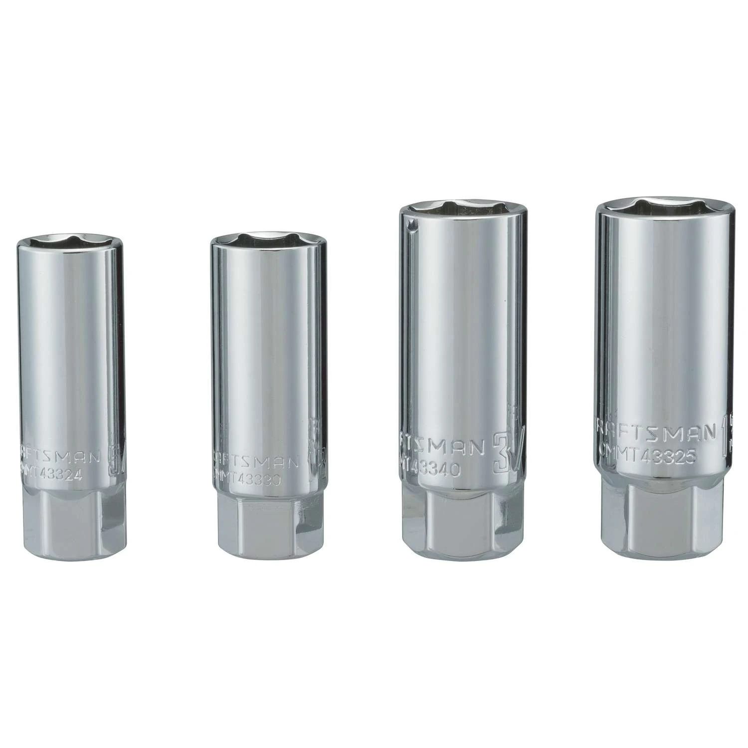 Craftsman 3/8 In. Drive Metric And SAE 6 Point Standard Spark Plug Socket Set 4 Pc
