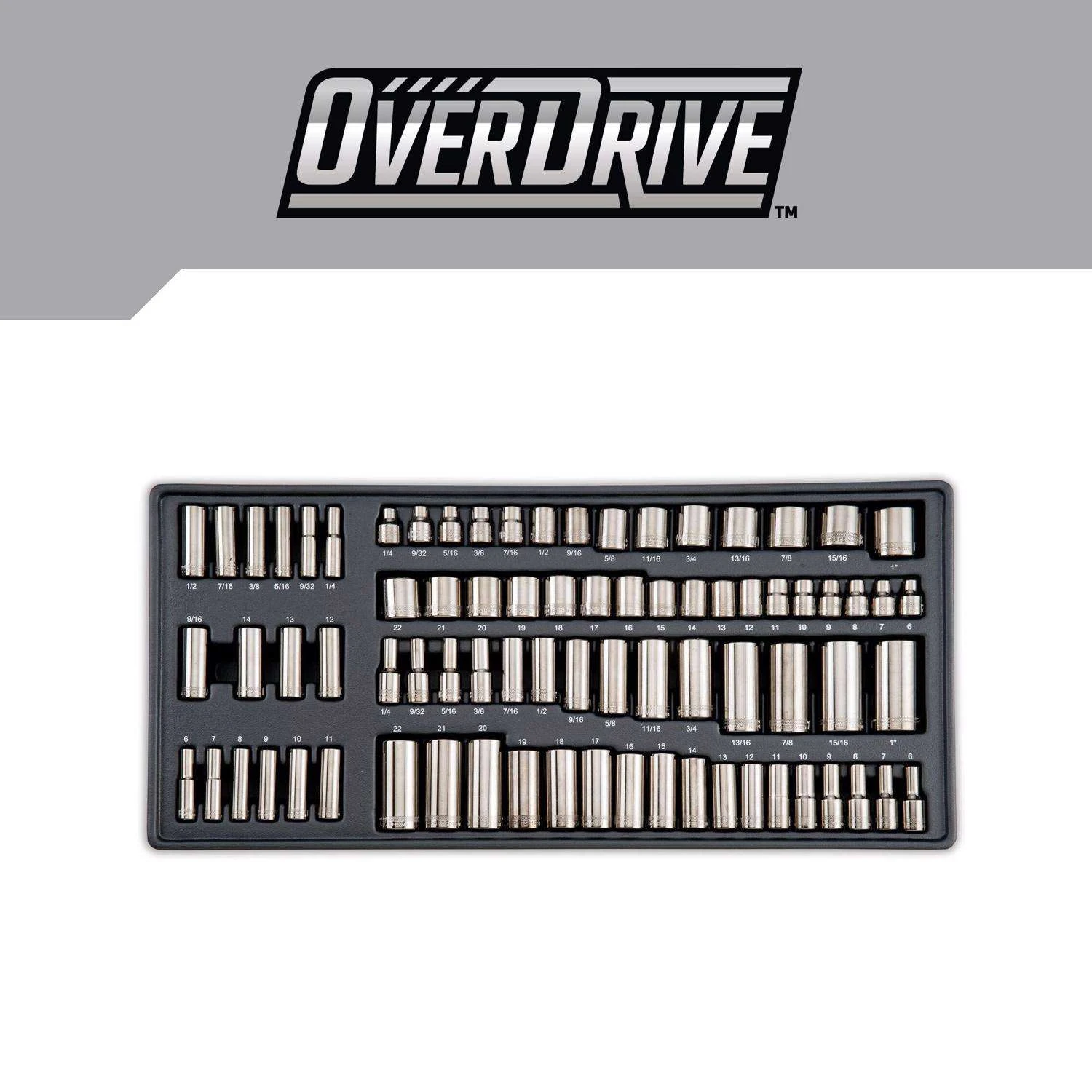 Craftsman OVERDRIVE 1/4 & 3/8 & 1/2 In. Drive Metric/SAE 6 Point Mechanic's Tool Set 284 Pc - Image 5