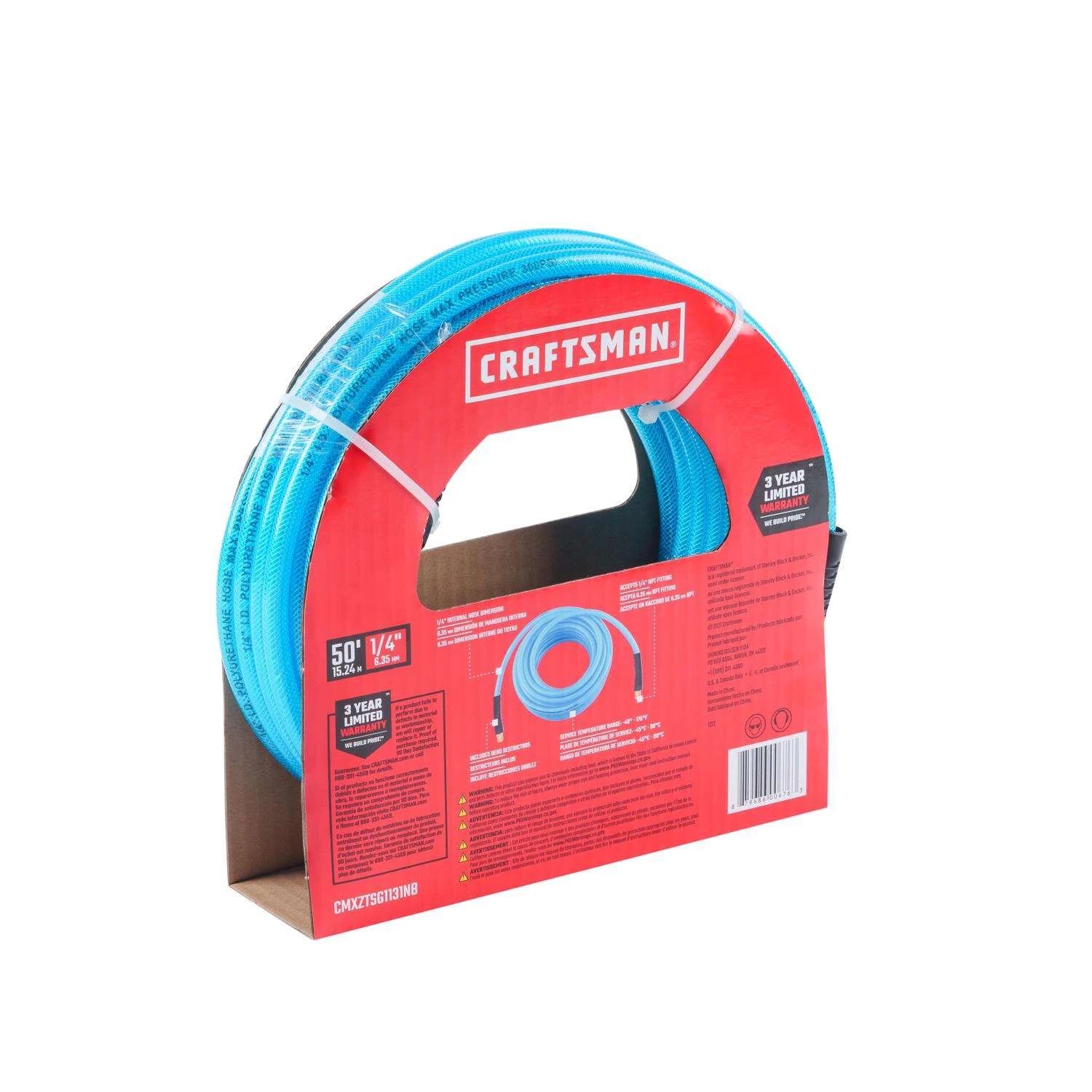 Craftsman 50 Ft. L X 1/4 In. D Polyurethane Air Hose 300 Psi Blue - Image 6