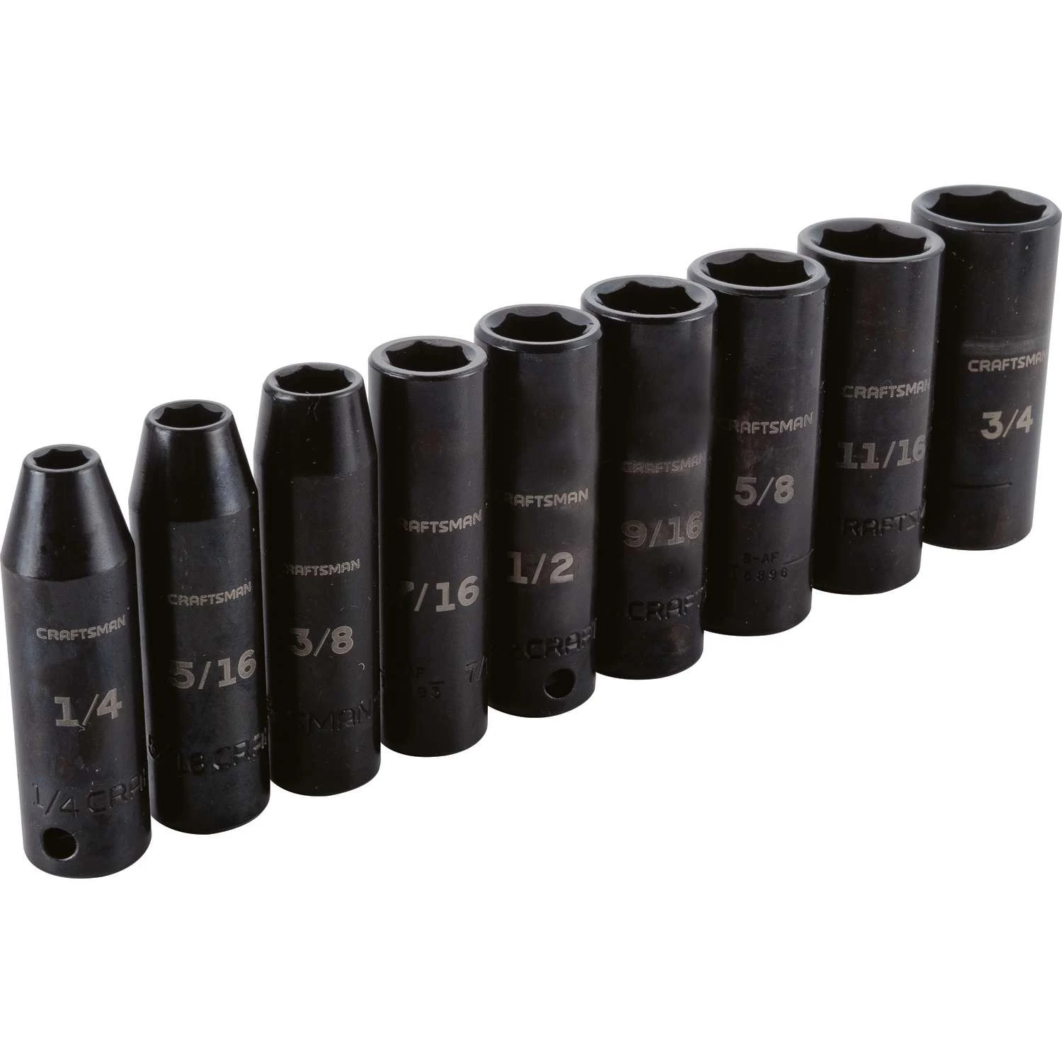 Craftsman 3/8 In. Drive SAE 6 Point Deep Impact Socket Set 9 Pc