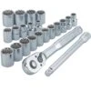 Craftsman 3/8 In. Drive Metric And SAE 6 Point Universal Socket Set 22 Pc