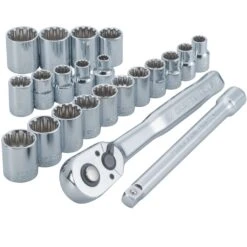 Craftsman 3/8 In. Drive Metric And SAE 6 Point Universal Socket Set 22 Pc