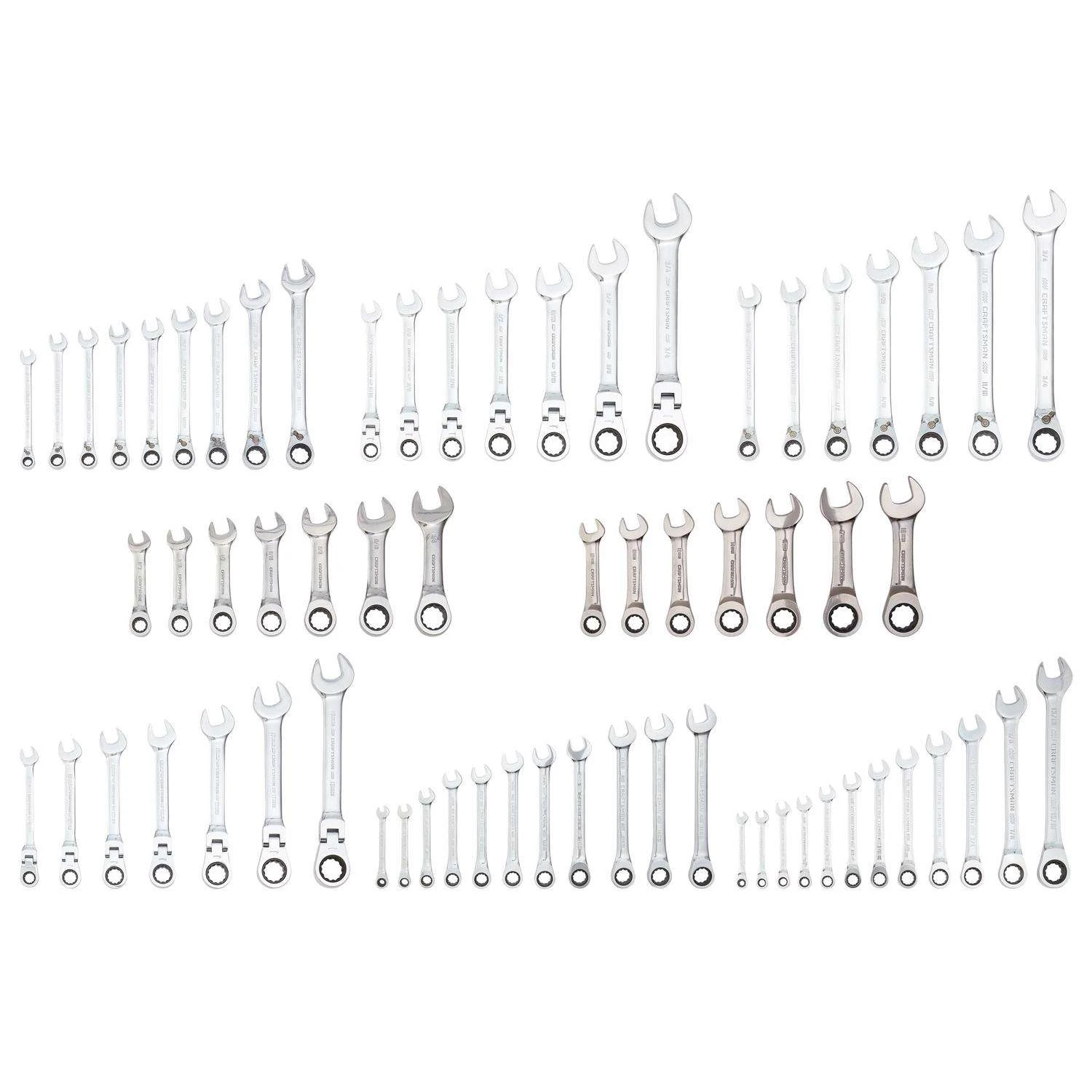 Craftsman Metric And SAE Ratcheting Box Wrench Set 67 Pc - Image 2