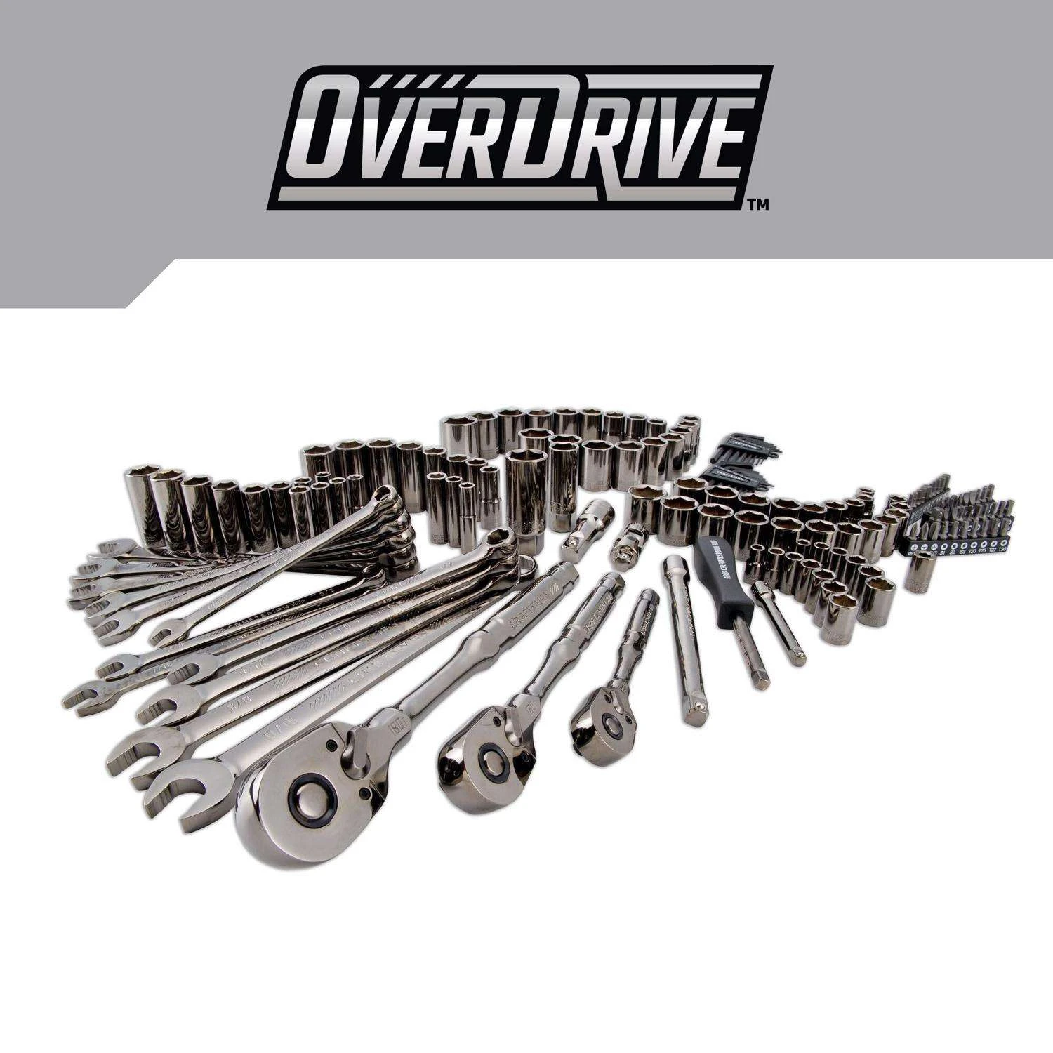 Craftsman OVERDRIVE 1/4 & 3/8 & 1/2 In. Drive Metric/SAE 6 Point Mechanic's Tool Set 154 Pc - Image 5
