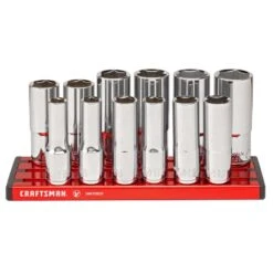 Craftsman V-Series 3/8 In. Drive Metric 6 Point Deep Socket Set 12 Pc