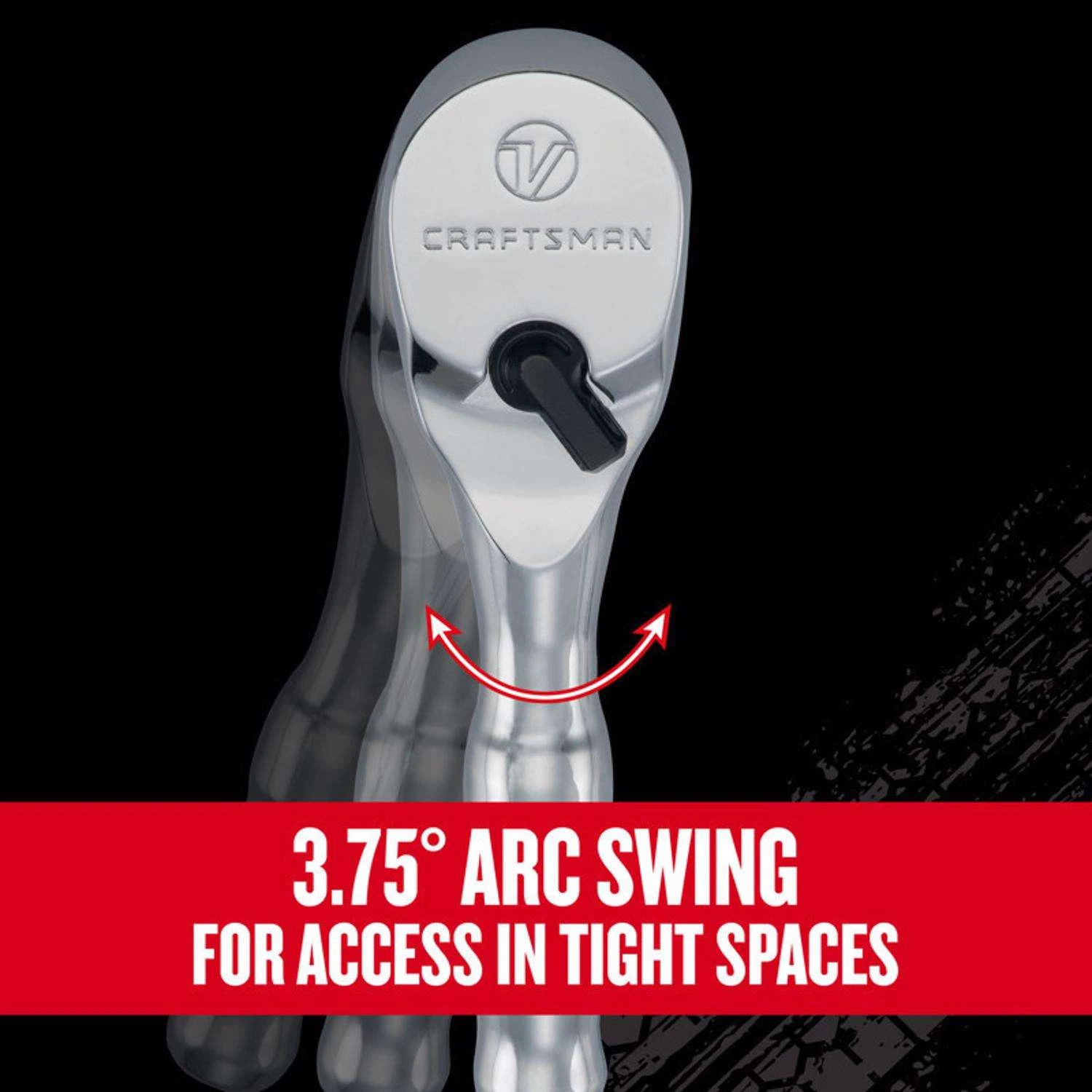 Craftsman V-Series 3/8 In. Drive Stubby Ratchet 96 Teeth - Image 6