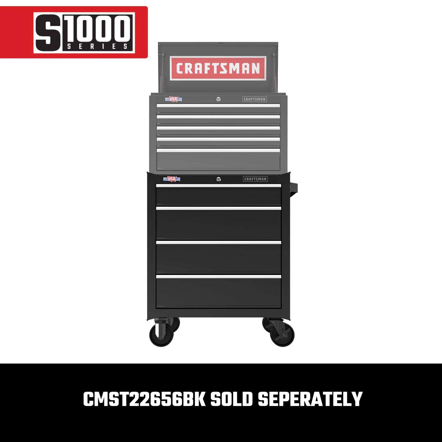 Craftsman S1000 27 In. 4 Drawer Steel Rolling Tool Cabinet 32.5 In. H X 18 In. D - Image 7