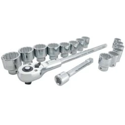Craftsman 3/4 In. Drive SAE 12 Point Socket And Ratchet Set 16 Pc