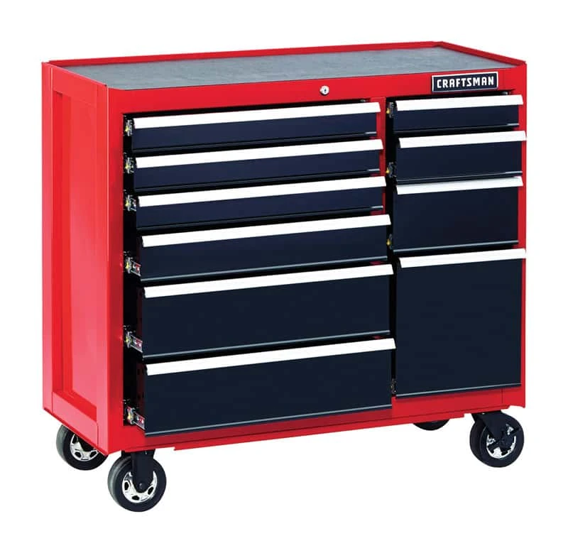 Craftsman 41 In. 10 Drawer Metal Rolling Tool Cabinet 39-1/2 In. H X 18 In. D