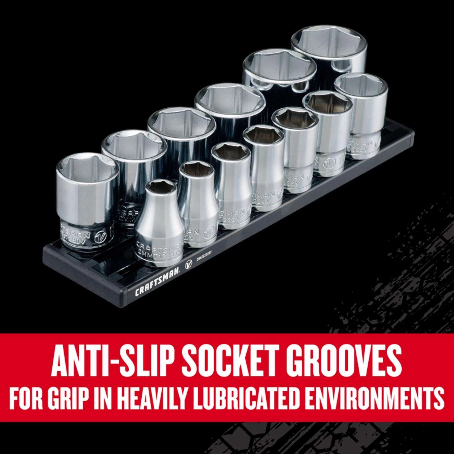 Craftsman V-Series 1/2 In. Drive SAE 6 Point Socket Set 13 Pc - Image 5