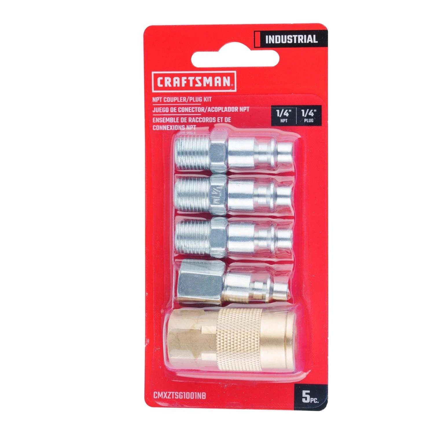 Craftsman Brass/Steel Coupler And Plug 1/4 In. 5 Pc - Image 7