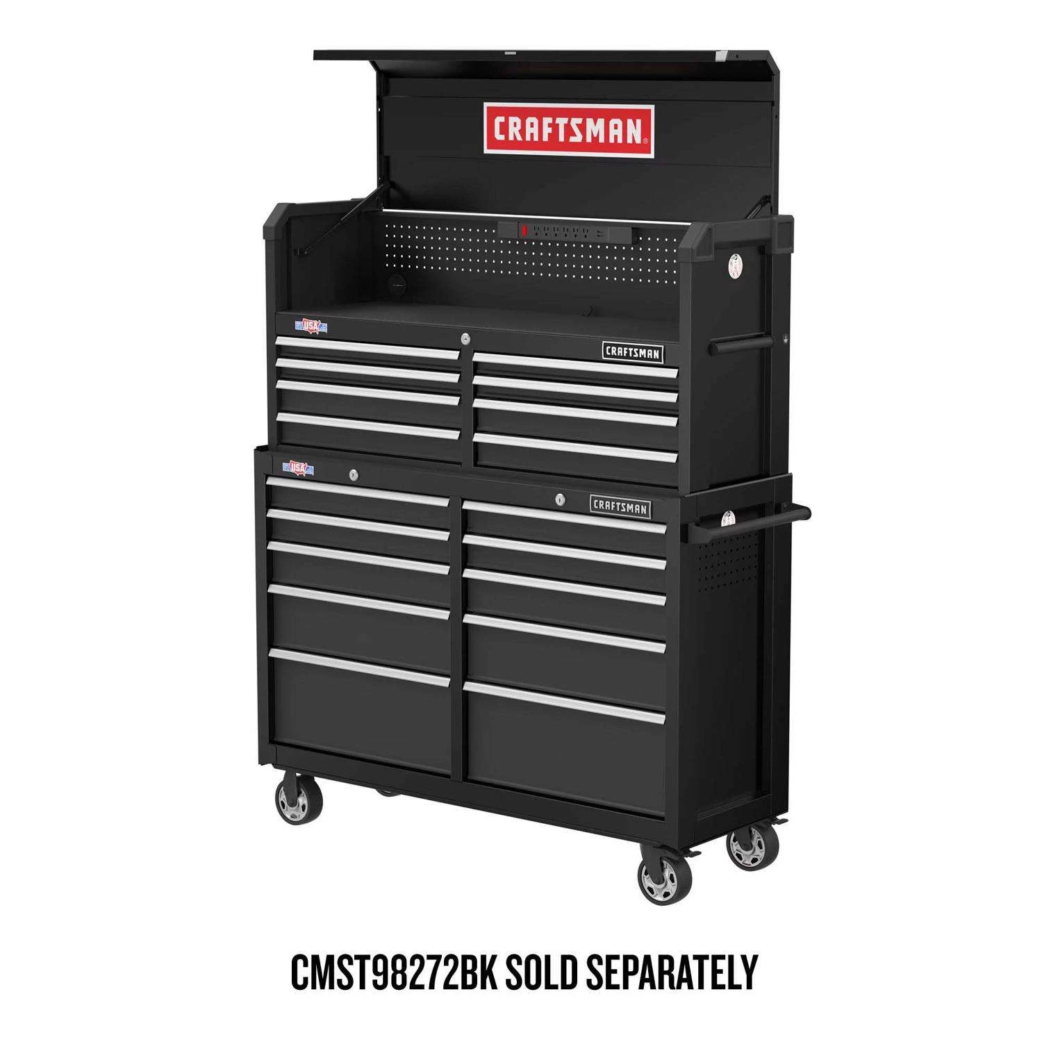Craftsman S2000 52 In. 10 Drawer Steel Rolling Tool Cabinet 32.4 In. H X 19 In. D - Image 3