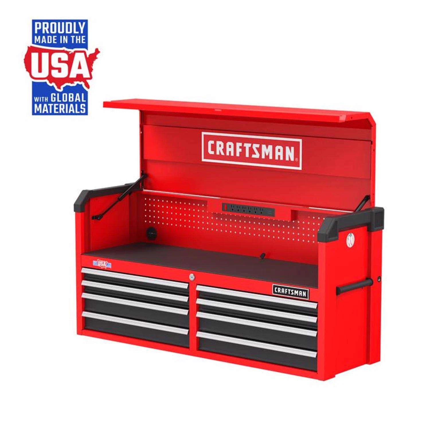 Craftsman S2000 52 In. 8 Drawer Steel Tool Chest 28 In. H X 19 In. D - Image 2