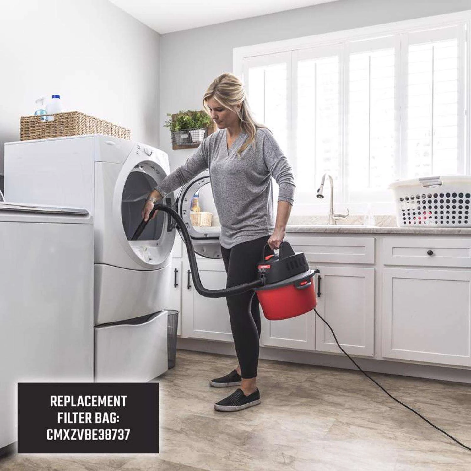 Craftsman 2.5 Gal Corded Wet/Dry Vacuum Tool Only 3 Amps 120 V 1.75 HP - Image 5