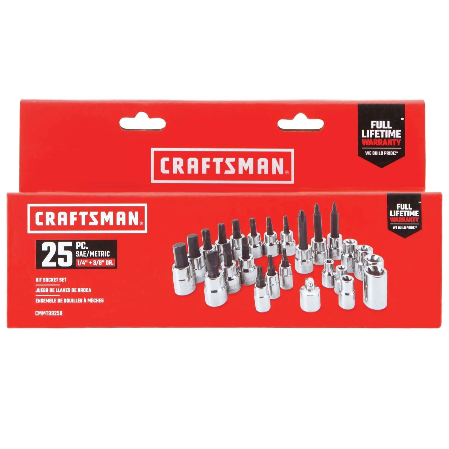 Craftsman 1/4 And 3/8 In. Drive 6 Point Socket And Bit Set 25 Pc - Image 2
