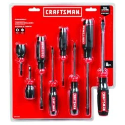 Craftsman Phillips/Slotted Multi-Bit Screwdriver Set 8 In. 8 Pc