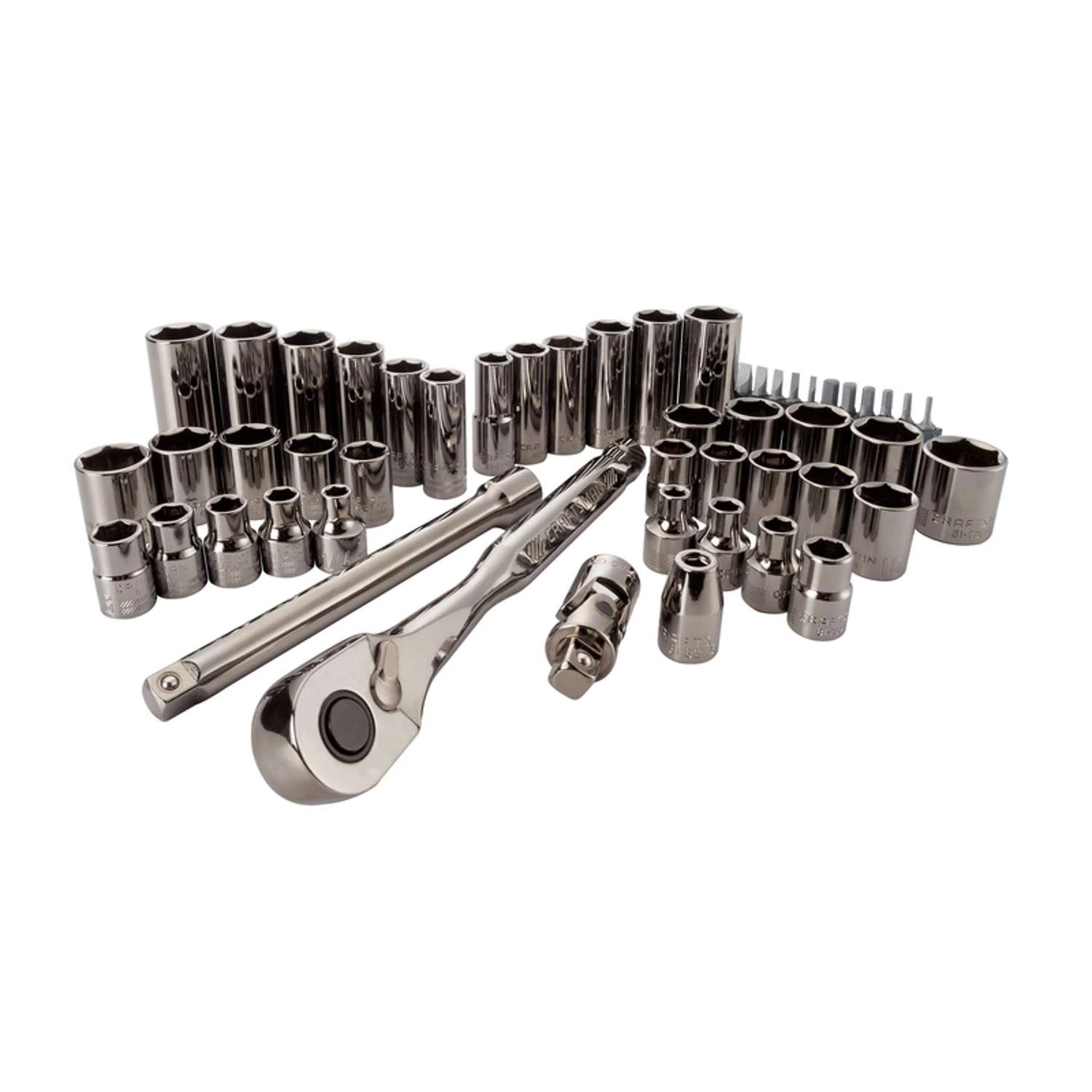 Craftsman 3/8 In. X 3/8 In. Drive Metric And SAE 6 Point Mechanic's Tool Set 51 Pc