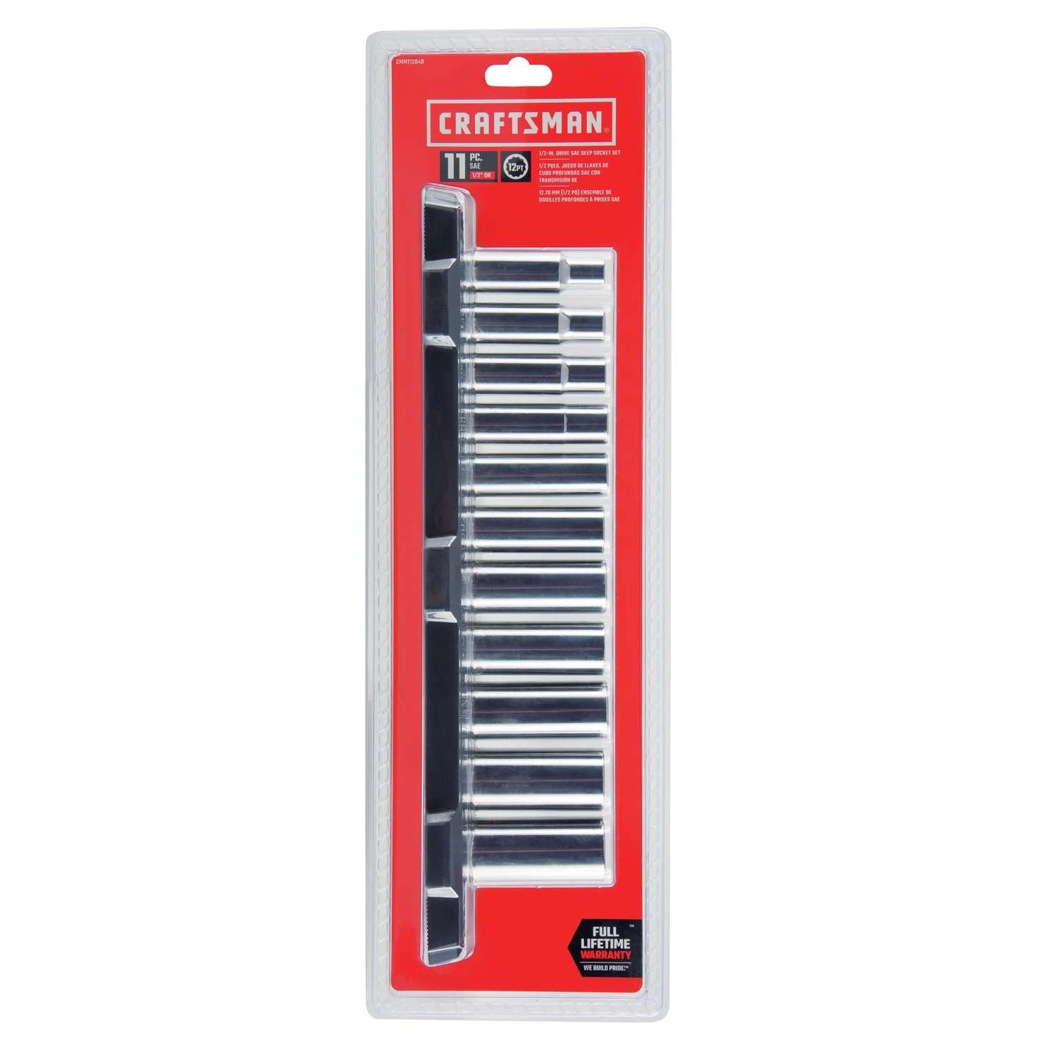 Craftsman 1/2 In. Drive SAE 12 Point Deep Socket Set 11 Pc - Image 3