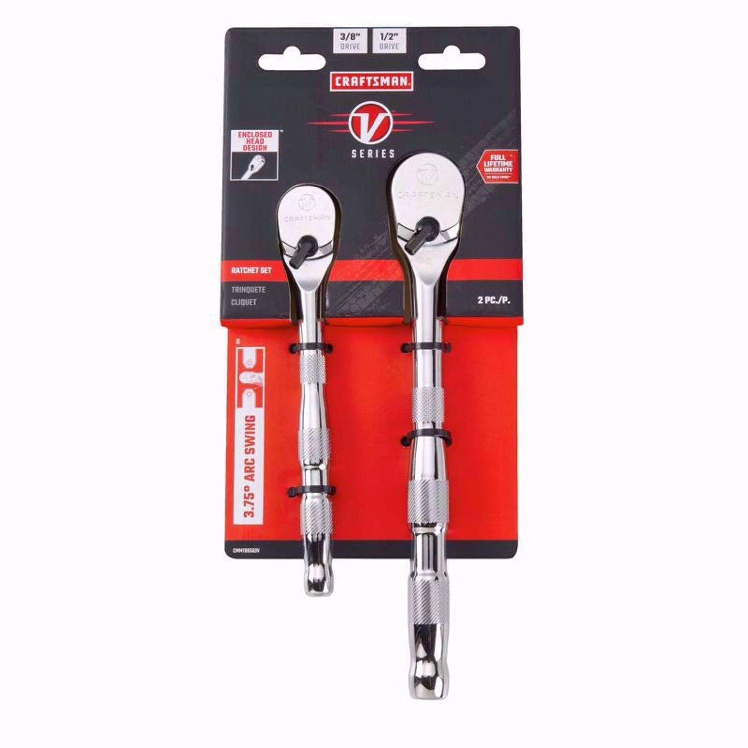 Craftsman V-Series 3/8 And 1/2 In. Drive Ratchet Set 96 Teeth - Image 6