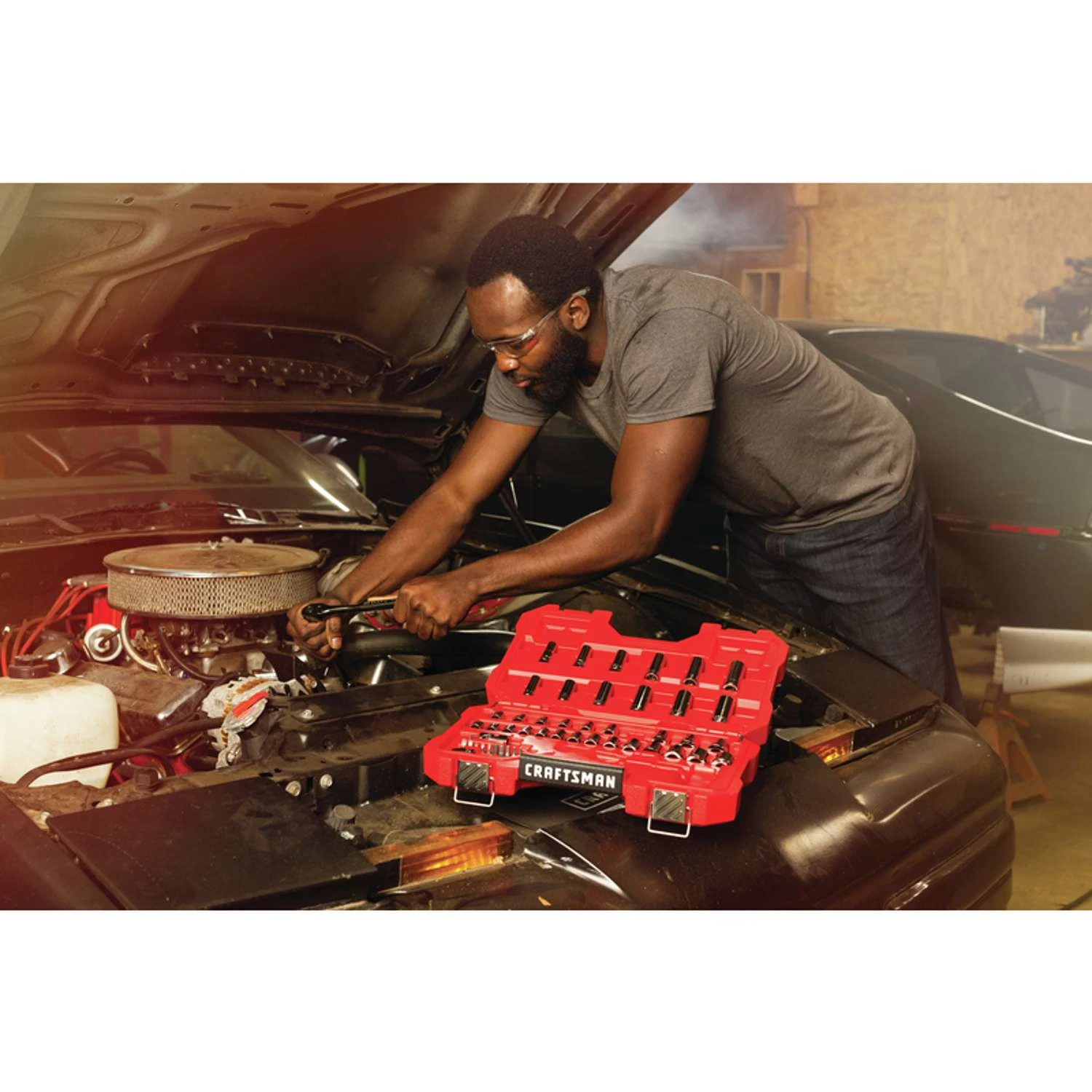 Craftsman 3/8 In. X 3/8 In. Drive Metric And SAE 6 Point Mechanic's Tool Set 51 Pc - Image 4