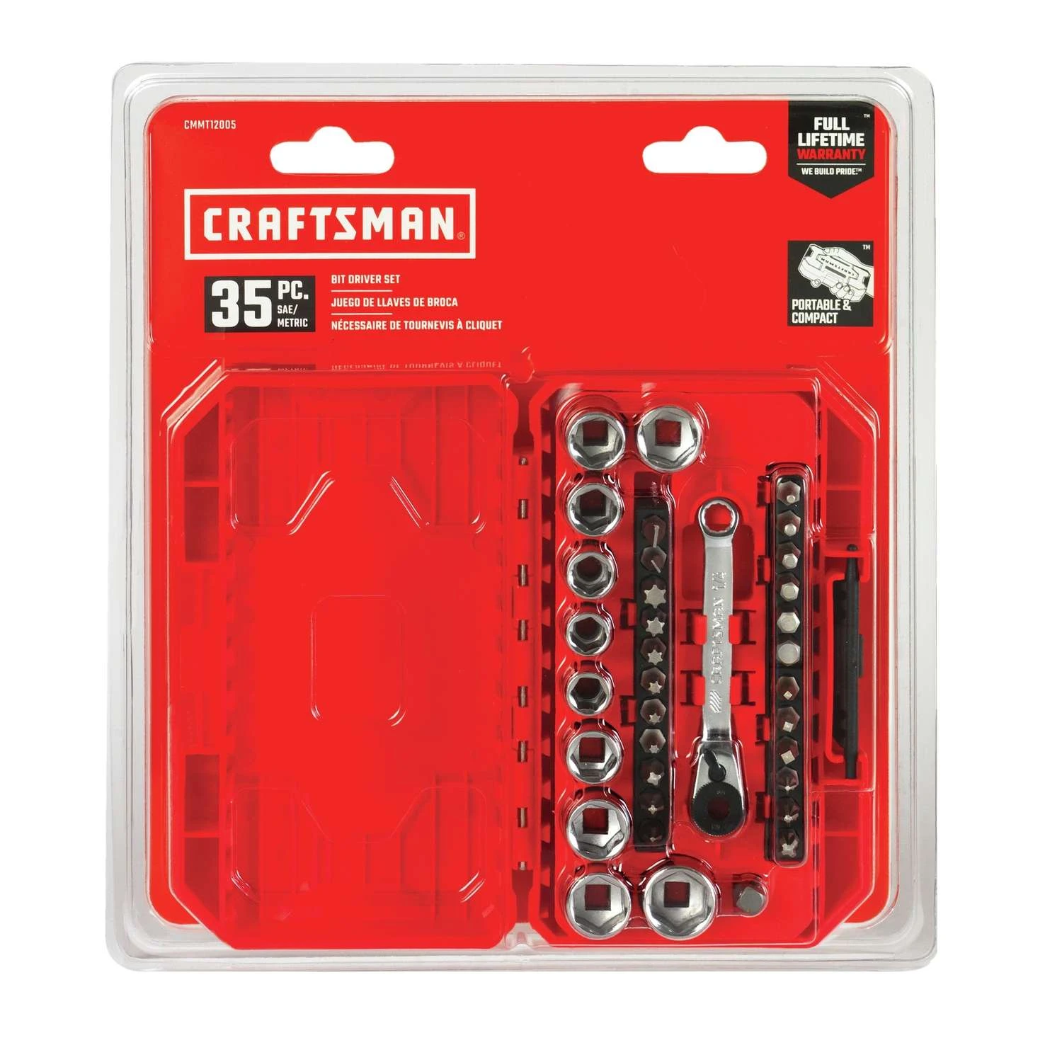 Craftsman 1/4 In. Drive Metric And SAE 6 Point Right Angle Right Angle Ratcheting Bit Driver Set 35 - Image 5