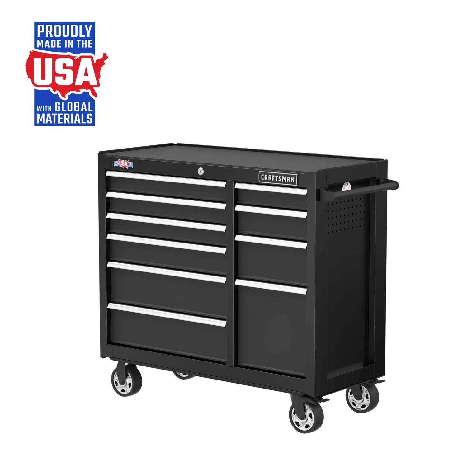 Craftsman S2000 41 In. 10 Drawer Steel Rolling Tool Cabinet 37.5 In. H X 18 In. D - Image 3