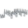 Craftsman 1/4 And 3/8 In. Drive 6 Point Socket And Bit Set 25 Pc