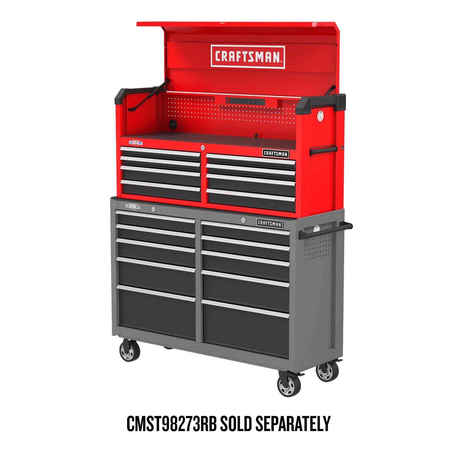 Craftsman S2000 52 In. 8 Drawer Steel Tool Chest 28 In. H X 19 In. D - Image 7