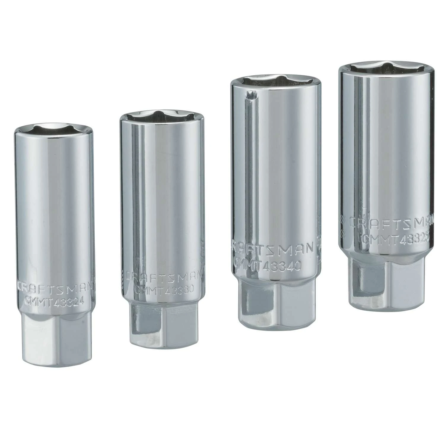 Craftsman 3/8 In. Drive Metric And SAE 6 Point Standard Spark Plug Socket Set 4 Pc - Image 2